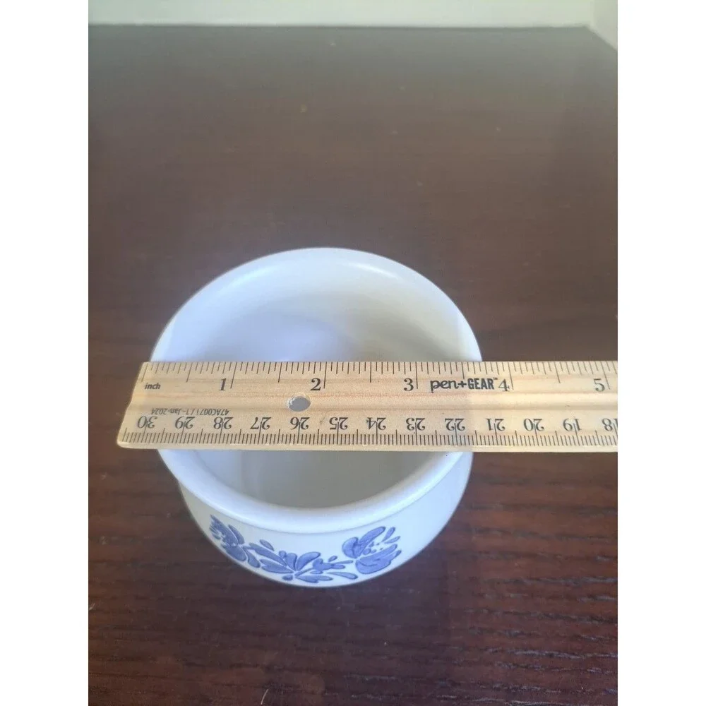 Vintage Pfalzfraff Yorktowne Blue And White Floral Stoneware Sugar Bowl No Lid
